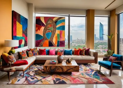 contemporary decor,modern decor,apartment lounge,penthouses,mid century modern,sathorn,interior modern design,sitting room,living room,livingroom,modern living room,interior design,britto,interior decor,great room,las olas suites,family room,tishman,andaz,interior decoration,Conceptual Art,Oil color,Oil Color 20