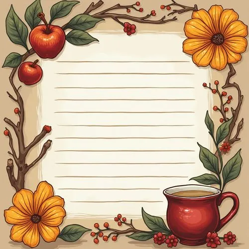 coffee background,floral border paper,paper flower background,coffee tea illustration,floral background,vintage digital paper