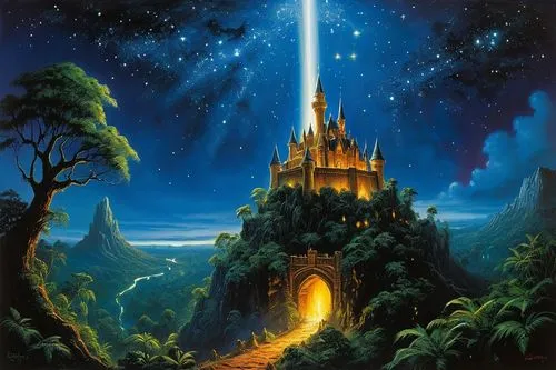 fantasy picture,fairy chimney,orthanc,rivendell,tirith,alfheim,Illustration,Realistic Fantasy,Realistic Fantasy 32