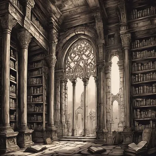 celsus library,bibliotheca,bibliotheque,bibliophile,bookshelves,bookish,old library,bibliophiles,bookcases,libraries,spellbook,diagon,bookworms,antiquarian,bookbuilding,scriptorium,inglenook,reading room,scholar,books,Illustration,Black and White,Black and White 34