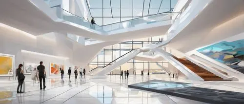 futuristic art museum,sky space concept,renderings,atriums,art gallery,school design,atrium,futuristic architecture,interior modern design,hall of nations,skywalks,modern office,foyer,gallery,galleria,3d rendering,maxxi,safdie,graecorum,art museum,Unique,Design,Infographics