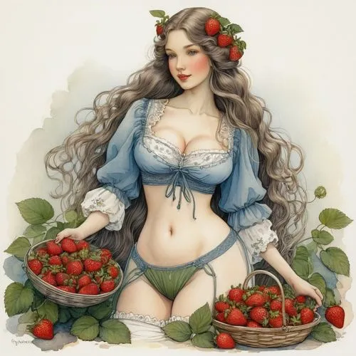 ripe rose hips,rose hips,green rose hips,lingonberries,red berries,berries,Illustration,Paper based,Paper Based 29