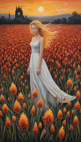 field of poppies,poppy field,poppy fields,field of flowers,calendula,flower field,tulip field,girl in flowers,daffodil field,orange dahlia,flowers field,calenduleae,sunflower field,blooming field,dandelion field,tulips field,the garden marigold,orange roses,tulip fields,dandelion meadow,Illustration,Abstract Fantasy,Abstract Fantasy 14