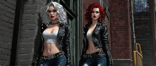 derivable,bloodrayne,gothika,harleys,jeans background,marionville,cholas,alleyways,denim background,bad girls,alleyway,cyberangels,vixens,fembots,rhps,sorceresses,sidestreets,shopwindow,mirror image,sidestreet,Conceptual Art,Daily,Daily 35