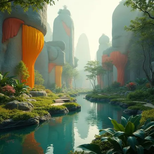 fantasy landscape,mushroom landscape,futuristic landscape,skylands,3d fantasy,world digital painting,cartoon forest,dreamlands,wonderlands,hinterlands,fairy world,bird kingdom,mushroom island,fantasy world,virtual landscape,lagoon,ecotopia,fairy village,fantasy picture,fairy forest,Photography,General,Realistic