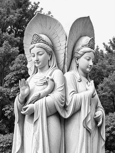 buddhas,garden statues,kannon,guanyin,stone statues,daibutsu,Design Sketch,Design Sketch,Detailed Outline