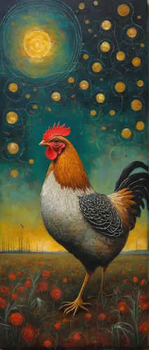 portrait of a hen,landfowl,guinea fowl,hen,bird painting,pheasant,bantam,laying hen,partridge,meleagris gallopavo,ring necked pheasant,fowl,redcock,gallinacé,pheasant's-eye,chicken bird,ring-necked pheasant,robin redbreast,australian bird,aglais io,Illustration,Abstract Fantasy,Abstract Fantasy 15