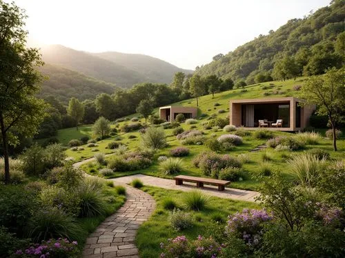 tulou,home landscape,landscaped,grass roof,amanresorts,house in the mountains,house in mountains,green meadow,lefay,green landscape,3d rendering,meadow landscape,amoenus,landscape designers sydney,landscape design sydney,shire,nature garden,alpine pastures,the cabin in the mountains,artvin