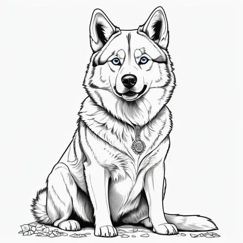 dog line art,inu,akita,canidae,dog illustration,shibergan,Illustration,Black and White,Black and White 25