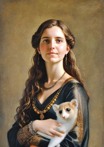 mona lisa,cat portrait,the mona lisa,bouguereau,portrait of christi,girl with dog,romantic portrait,fantasy portrait,gothic portrait,cat sparrow,portrait of a girl,domestic long-haired cat,custom portrait,cat image,victorian lady,artist portrait,calico cat,cepora judith,portrait of a woman,cat european