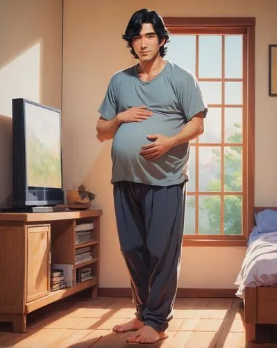 man with a computer,pregnant women,pregnant woman,pregnant woman icon,pregnancy,internet addiction,advertising figure,maternity,pregnant girl,pregnant,expecting,computer addiction,male poses for drawing,repairman,guru,pregnant statue,yoga guy,greek in a circle,kabir,fertility monitor,Art,Classical Oil Painting,Classical Oil Painting 11