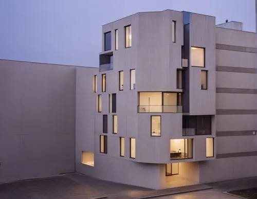 set the cars 
make black walls to concrete 
show street 
,a house that has several windows inside of it,cubic house,corbu,cube house,modern architecture,hejduk,multistorey,moneo,mahdavi,multistory,cub