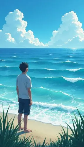 sea ocean,ocean,ocean background,the endless sea,summer background,hosoda