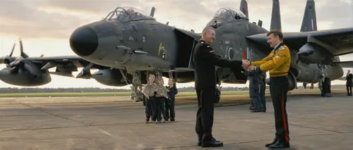 Wing Commander Andy Turk, Officer Commanding IX (Bomber) Squadron, is welcomed home by his sons,mcdonnell douglas av-8b harrier ii,mcdonnell douglas f-15e strike eagle,f-15,mcdonnell douglas f-15 eagl