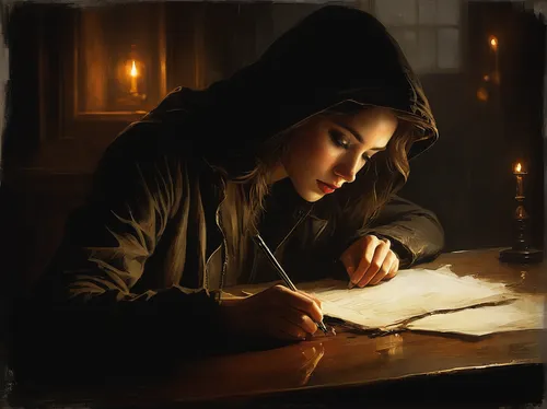 girl studying,carmelite order,scholar,the prophet mary,writing-book,tutor,learn to write,saint therese of lisieux,to write,writer,candlemas,write,writing or drawing device,biblical narrative characters,writing about,author,mystical portrait of a girl,girl drawing,study,writing,Conceptual Art,Oil color,Oil Color 11