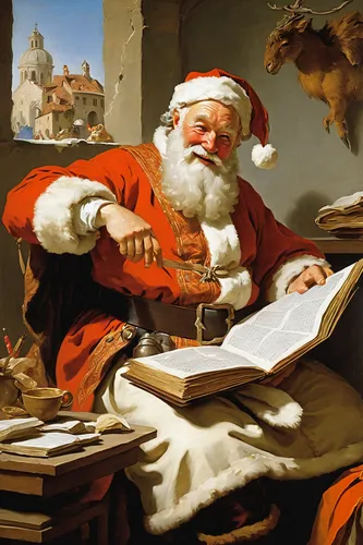 santa claus,santa claus at beach,santa claus with reindeer,saint nicholas' day,st claus,christmas messenger,santa clauses,saint nicolas,santa,father christmas,saint nicholas,christmas scene,christmas santa,the occasion of christmas,santa and girl,santa stocking,christmas greetings,santa sleigh,santa clause,handing out christmas presents,Art,Classical Oil Painting,Classical Oil Painting 40