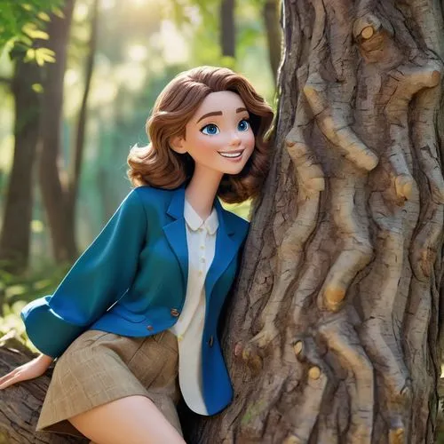 princess anna,chipko,girl with tree,rapunzel,pam trees,disney character,adaline,ouanna,tiana,in wood,ent,ballerina in the woods,audrey,female doll,wood elf,milioti,cartoon forest,the girl next to the tree,sylvania,perched on a log,Photography,Fashion Photography,Fashion Photography 03