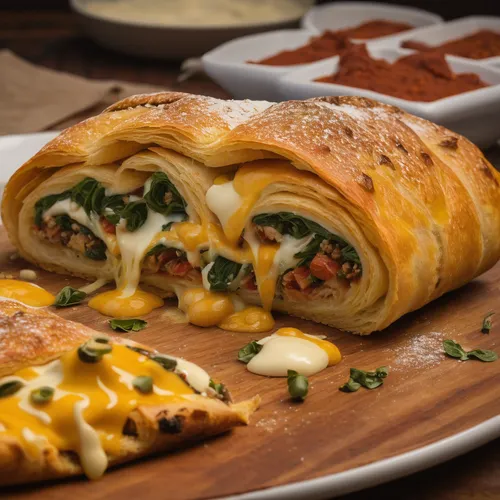 Write a heartwarming story about a young chef who wins over the town's heart with their delicious and innovative Stromboli recipe.,cheese bread,cheese roll,sausage bread,breakfast roll,pepperoni roll,