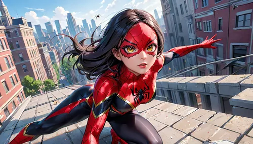 marvels,superhero background,cg artwork,scarlet witch,red super hero,daredevil,marvel comics,spider,super heroine,comic hero,spider-man,wanda,silk,wasp,on the roof,fantasia,marvel,two-point-ladybug,wonder,vector girl,Anime,Anime,General