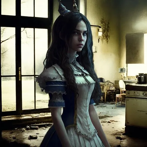 maid,girl in the kitchen,hanako,felicia,morgana,chocola,lydia,nurse,yuzana,yumei,victorian lady,victorian,doll looking in mirror,ibuki,fukawa,hisako,tsukiko,mikami,belle,mukuro