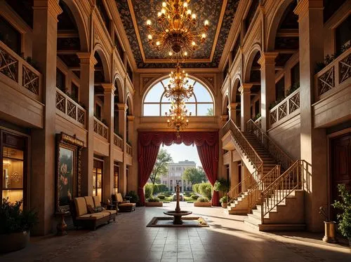 emirates palace hotel,crown palace,banff springs hotel,biltmore,royal interior,entrance hall,alcazar of seville,foyer,the cairo,hallway,lobby,dragon palace hotel,broadmoor,ballroom,hotel hall,medinah,venetian hotel,alcazar,riad,amanresorts