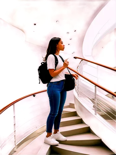 girl on the stairs,escalator,travel woman,griffith observatory,mercedes-benz museum,moving walkway,metro escalator,icon steps,bundestag,stairwell,stairway,staircase,outside staircase,stairs,soumaya museum,stair,guggenheim museum,walt disney concert hall,falkirk wheel,explore,Conceptual Art,Daily,Daily 24