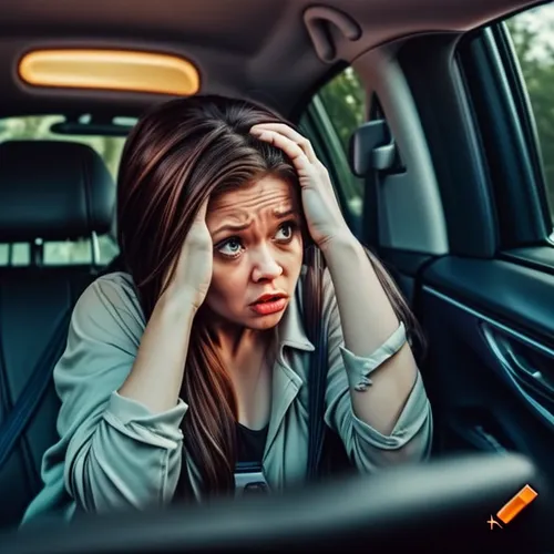 woman in the car,girl in car,scared woman,car assessment,premenstrual,stressed woman,sixt,garrison,depressed woman,driving assistance,auto financing,anxiety disorder,motorcoaching,car breakdown,premen