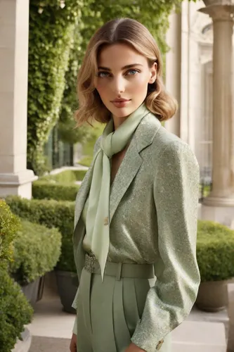 menswear for women,green jacket,woman in menswear,pantsuit,in green,elegant,shoulder pads,vogue,imperial coat,elegance,bolero jacket,women fashion,clover jackets,vanity fair,thymes,green dress,sage green,vintage fashion,mulberry,heather green