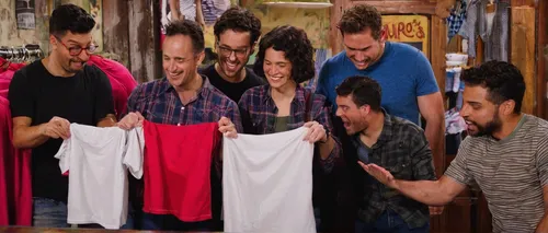 Build a light-hearted comedy where a group of friends come up with a wild plan to win a laundry-folding contest held at Soapy Joe's.,carbossiterapia,men clothes,clothing,shirts,dizi,advertising clothe