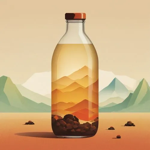 a bottle of alcohol is shown on a surface,nikka,yamazaki,baijiu,baiju,mountain spirit,shochu,Conceptual Art,Daily,Daily 20