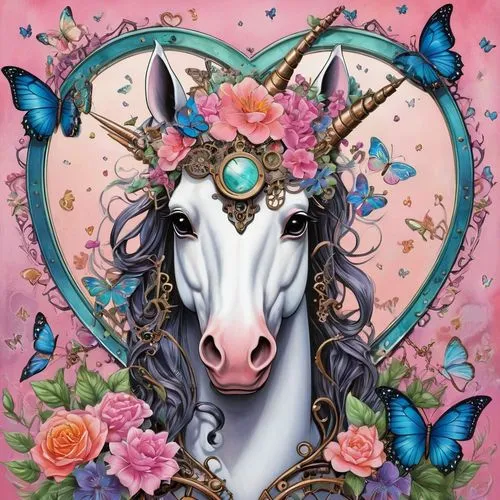 unicorn art,licorne,horoscope taurus,unicorn background,heart clipart,spring unicorn,Conceptual Art,Fantasy,Fantasy 25