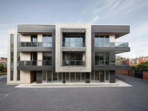 architectural view ,office house in paved area,cubic house,modern architecture,modern house,house hevelius,contemporary,cube house,modern building,residential house,frisian house,glass facade,town hou