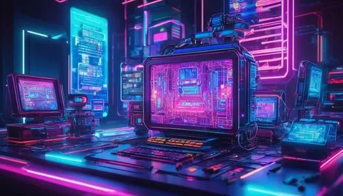 80's design,synth,cyberscene,neon coffee,neon,cyberpunk,retro styled,computerized,mainframes,abstract retro,neon light,arcade,neon arrows,3d render,voxel,aesthetic,retro,cyberia,cyber,retro diner,Conceptual Art,Sci-Fi,Sci-Fi 28