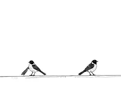 birds sitting on a wire, with one bird facing off in the distance,speedskating,ski race,people walking,xkcd,walking man,speedskaters,Design Sketch,Design Sketch,Rough Outline