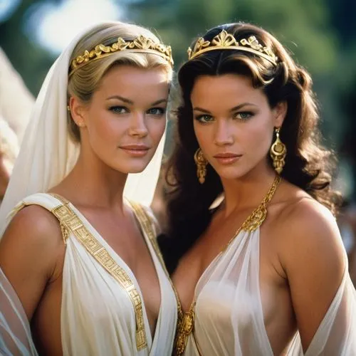 beauty icons,pharaohs,angels,coronet,two beauties,gladiators,beautiful women,pretty women,princesses,aphrodite,gold jewelry,camelot,beautiful photo girls,wedding icons,virgos,royalty,angels of the apocalypse,secret garden of venus,laurel wreath,greek mythology,Photography,General,Cinematic