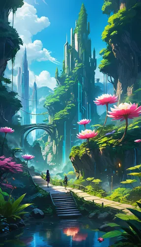 fantasy landscape,futuristic landscape,fairy world,mushroom landscape,3d fantasy,fairy forest,fantasy world,fairy village,underwater oasis,mushroom island,fantasy city,lagoon,fantasy picture,underwater landscape,alien world,dream world,wander,fantasia,ancient city,an island far away landscape,Illustration,Realistic Fantasy,Realistic Fantasy 01