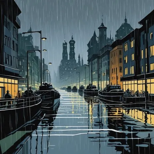 schuitema,schuiten,dresden,gdansk,mancunian,ciudad,Illustration,American Style,American Style 09