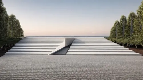 roof landscape,holocaust memorial,flat roof,paved square,turf roof,cooling tower,roof panels,9 11 memorial,ventilation grid,saltpan,zen garden,metal roof,archidaily,k13 submarine memorial park,concrete slabs,corrugated sheet,japanese zen garden,roof garden,military cemetery,terraces,Architecture,Urban Planning,Aerial View,Urban Design