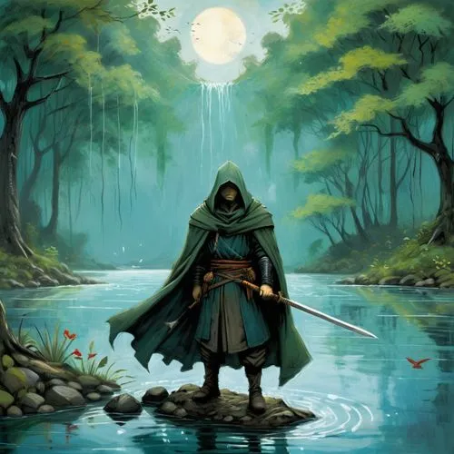 the wanderer,sorceror,drizzt,seregil,raistlin,cloak,wanderer,summoner,boromir,malazan,fantasy picture,nargothrond,glorfindel,blackmoor,sorcerer,adventurer,aragorn,alfheim,adventurist,cadfael,Art,Artistic Painting,Artistic Painting 49