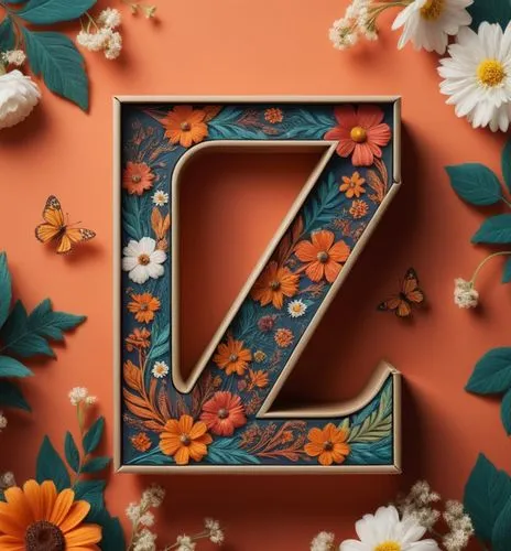 flowers twining around the number seven
,the letter l made up of floral patterns,letter z,zl,decorative letters,letter d,novruz,zizi,Conceptual Art,Fantasy,Fantasy 14