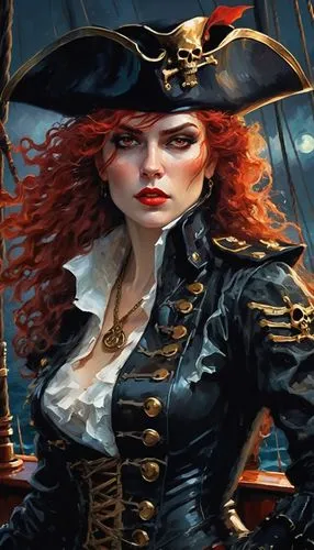 pirate,aveline,barbossa,piratical,norrington,black pearl,Conceptual Art,Oil color,Oil Color 10