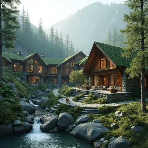 house in the mountains,the cabin in the mountains,house in mountains,log home,chalet,house in the forest,log cabin,forest house,beautiful home,house with lake,summer cottage,mountain huts,dreamhouse,lodges,house by the water,luxury property,cabins,home landscape,secluded,floating huts,Photography,General,Realistic