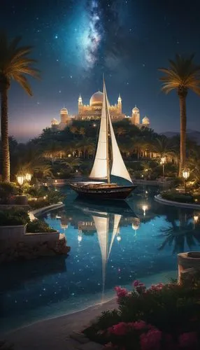 dubai garden glow,fantasy picture,luxor,nakheel,lusail,aswan,Conceptual Art,Fantasy,Fantasy 11