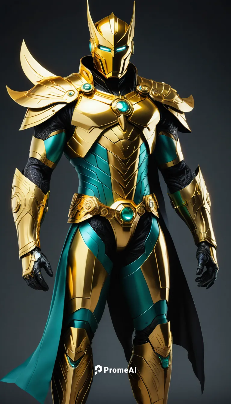 Superhero, reimagined from the ancient tale of King Midas, wields the power of transformation not as a curse but as a force for good. His suit, a pinnacle of alchemical prowess, harnesses the legendar