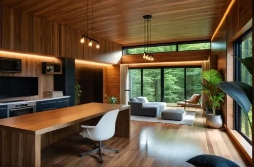 interior modern design,cabin,wood casework,modern room,contemporary decor,paneling,mid century house,modern office,bohlin,prefab,modern kitchen interior,modern decor,modern living room,forest house,cubic house,home interior,modern kitchen,timber house,electrohome,cube house