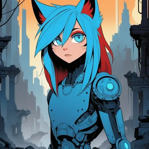 klayton,vector girl,gali,cyberdog,scourge,cyberian,Illustration,American Style,American Style 09