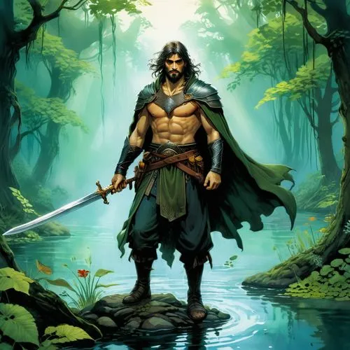 hereward,barbarian,wiglaf,aragorn,beorn,gisulf,atlantean,crom,seregil,ghazan,khal,tarzan,conan,parashuram,vinland,ronon,hyborian,yvain,thorin,alcide,Illustration,Realistic Fantasy,Realistic Fantasy 04