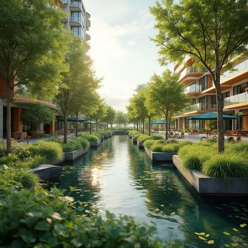 waterplace,khlong,riverwoods,broadmead,biopolis,zorlu,oakbrook,cityplace,waterside,sathon,streamwood,sanlitun,canalside,parkroyal,citycenter,songdo,rivervale,grand canal,burswood,waterfront,Photography,General,Realistic