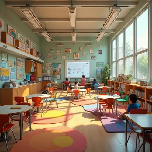 children's interior,children's room,school design,schoolroom,prekindergarten,classroom,kindergarten,classrooms,schoolrooms,class room,kids room,nursery,montessori,kidspace,kindergartens,desks,elementary school,preschool,cubberley,children's bedroom,Photography,General,Realistic