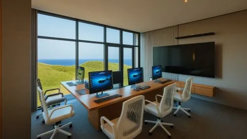 modern office,3d rendering,computer room,modern room,conference room,entertainment center,creative office,render,computer workstation,modern decor,dunes house,working space,computer desk,contemporary decor,study room,great room,interior modern design,dune ridge,meeting room,room divider,Photography,General,Realistic